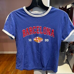 Barcelona Women's Blue Crop Top